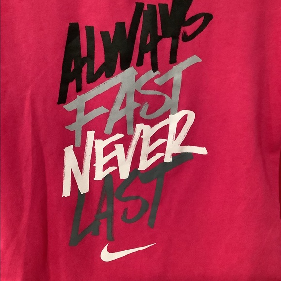 Nike Long Sleeves Girls Top Size 6 Raspberry Color - Picture 2 of 4